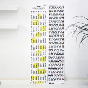 2026년 롱 패브릭 디자인 캘린더 1년 달력 오브제 _ 5type