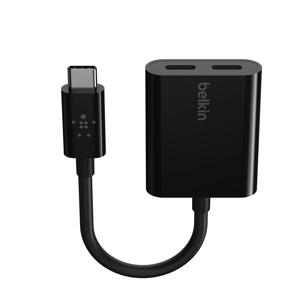 벨킨 듀얼 C타입 젠더 오디오 + 충전 어댑터 F7U081bt