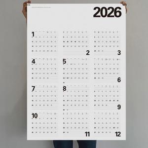 대형 2026년 한장 달력 1년 연간 계획표 종이 포스터 달력 A1