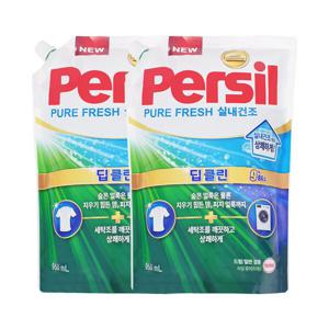 퍼실 퓨어프레쉬 드럼/일반 실내건조 리필 950ml x2