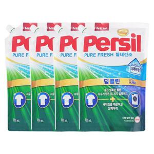 퍼실 퓨어프레쉬 드럼/일반 실내건조 리필 950ml x4