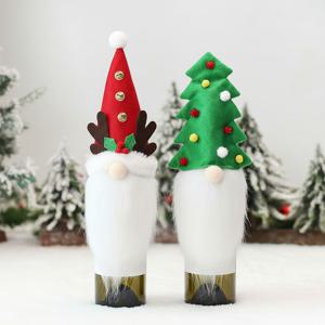 난쟁이 요정 와인 커버 크리스마스 홈파티 장식 소품 와인병 데코 2types