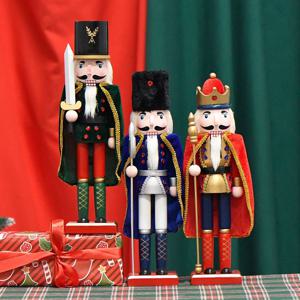 프리미엄 38cm 대형 망토 호두까기 인형 크리스마스 인테리어 장식 소품 3types