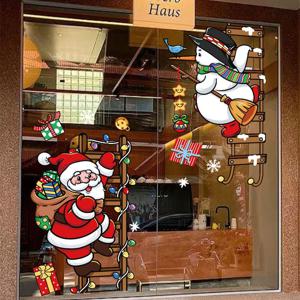 크리스마스 산타 눈사람 대형 장식 스티커 창문 유리창 시트지 문꾸미기 3size