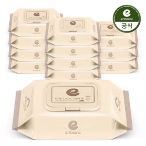 아기물티슈 세이프 베이지 엠보싱 휴대캡형 24매x12팩