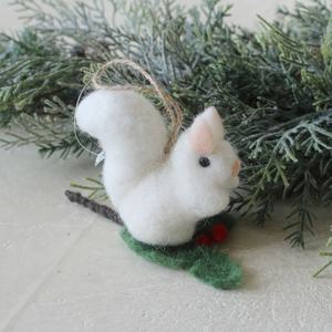 양모 펠트 날다람쥐 오너먼트 크리스마스 트리 장식 데코 소품