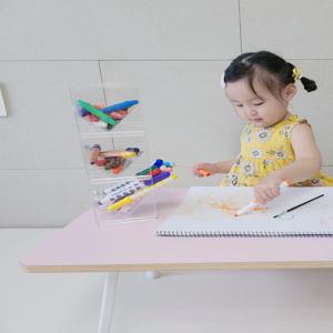 루루 플레이테이블 놀이 레고 접이식 책상 아이 유아 자작나무 원형/사각