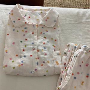 소이 별사탕 사계절 긴팔 순면 홈웨어 세트 1color