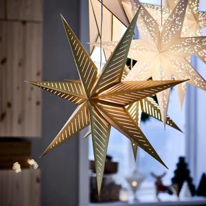 스트롤라 전등갓 펜던트등 별모양 황동색/스트라이프 90cm