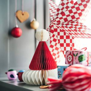 빈테르핀트 크리스마스 장식소품 산타모자 레드/화이트 23cm