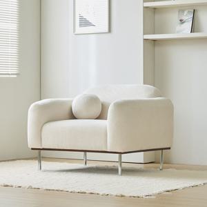 루나 천연원목 패브릭 1인 소파 (쿠션포함) / 2colors