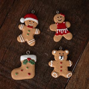 미니쿠키 오너먼트 4종세트 크리스마스 장식 리스 오브제 데코소품