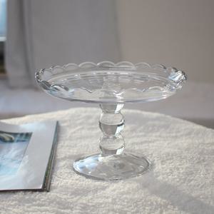 봉봉 물결 유리 스탠드 트레이 2종 택1 미니 선반 상품 진열 보석함 감성 인테리어 소품