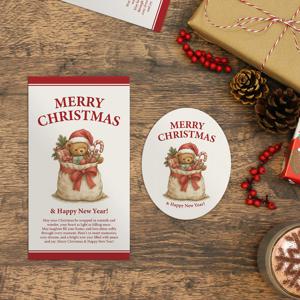 크리스마스 선물 포장 빈티지 감성 데코 스티커