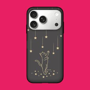 아칸 종이비행 별과고양이 카드범퍼케이스