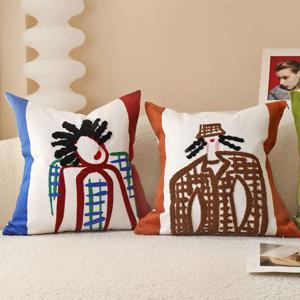 [해외] 북유럽 모던 자수 소파 쿠션 푹신 인테리어 등받이 쿠션 집들이 선물 3종