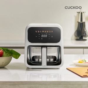 4L 유리 글라스 투명 에어프라이어 화이트 CAF-L0410EW