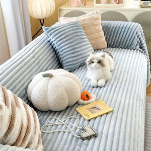 [해외] 북유럽 모던 줄무늬 겨울 소파커버 소파 패드 토퍼 깔개 5colors 9size