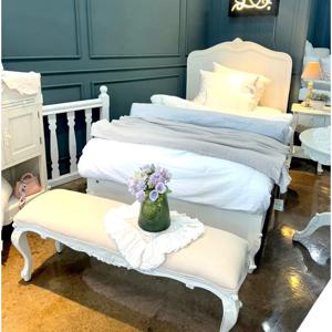 메종드다채로움 BLANC114 블랑 우드 엔틱 화이트 슈퍼싱글 침대SS 프레임 방문설치