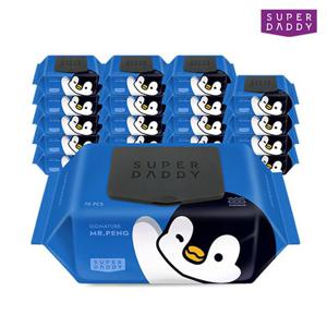 미스터펭 블루 캡형 물티슈 70매 10팩 (77g)