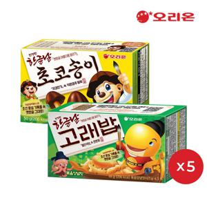 한글날 에디션! 고래밥 (46g) x 5개 + 초코송이 (50g) x 5개