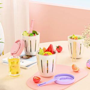 휴대용 도시락 밀폐용기 채반형 과일야채컵 다이어트 샐러드 과일컵