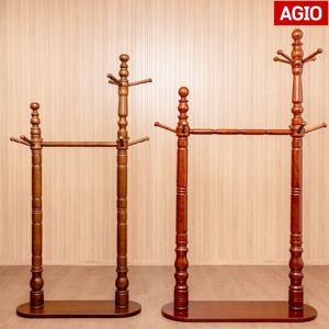 원목행거 스탠드 옷걸이 나무 우드 엔틱 헹거 모아트윈스