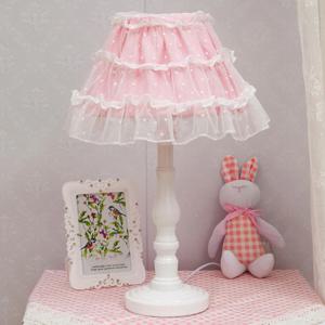 [해외] 핸드메이드 시스루 레이스 패브릭 단스탠드 인테리어 조명