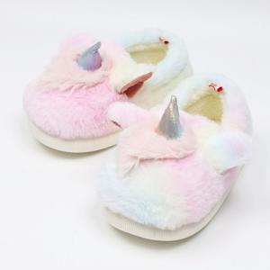 유니콘 무지개버선 털슬리퍼 - 러블리 방한실내화 여성털신 학생슬리퍼