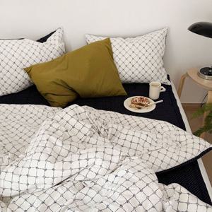 리본 도트 양면 안티알러지 겨울 차렵이불 SS,Q