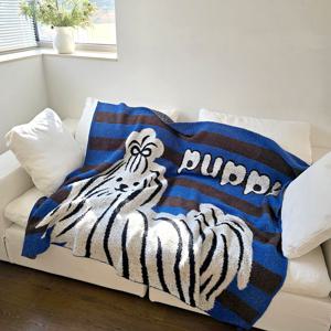 퍼피 팝 플란넬 아트 모티브 소파커버/블랭킷/담요