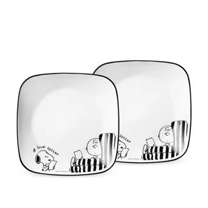 스누피앤찰리에디션 사각중접시 2P