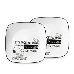 스누피앤찰리에디션 사각대접시 2P