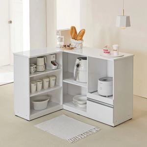 세릴 아일랜드식탁 ㄱ자 코너형 주방 홈바테이블 (1color)