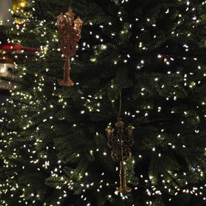 반짝이가로등오너먼트 크리스마스 겨울 카페 장식소품 교회성당(약간의 반짝이 가루 떨어짐있음)