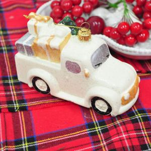 자동차 오너먼트 소품 장식 크리스마스 겨울 교회 성당(약간의 반짝이 가루 떨어짐 있음)