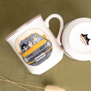 모리네코 고양이 라인 팝아트  머그 360ml (2 color)