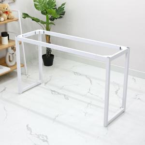 슬림 책상 테이블 리폼용 화이트 철제 조립식 네모 디자인 발통 다리 1200 x 400
