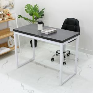 슬림형 심플한 디자인 30각 파이프 화이트 철제 책상 1000 x 500 공부 스터디 책상