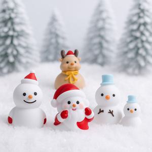 크리스마스 미니 피규어 5종세트 눈사람 산타 사슴 데코