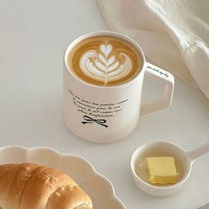 빠마린_귀여운 리본 빅 머그컵 430ml 점보사이즈 커피컵 2종(택1) 국내 제작/식세기용