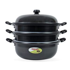 경질 3단 찜솥 찜가마솥 찜판 찜통 찜채반 찜냄비 (45cm)