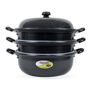 경질 3단 찜솥 찜가마솥 찜판 찜통 찜채반 찜냄비 (48cm)