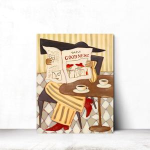 북유럽 감성 일러스트 포스터 디자인 거실 현관 인테리어 액자 S 21x26cm