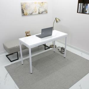 1100 x 500 화이트컬러 상판 화이트 철재다리 폭이 좁은 일자형 책상 LWW11050