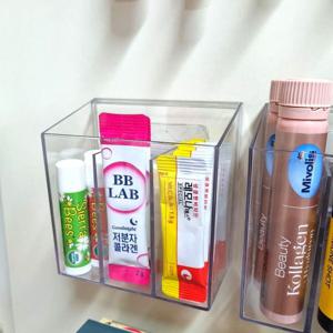 부착식 약 정리 아크릴 약통 정리함 영양제 보관함 팬트리 데스크 화장품 수납함