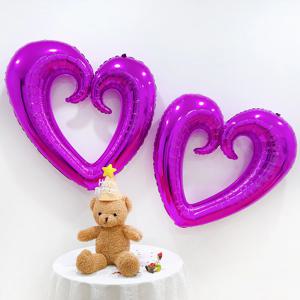 푸치샤 100cm 하트은박풍선 2개 생일 데코 장식 소품 꾸미기 이벤트 프로포즈