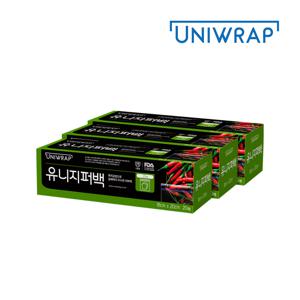 이중 지퍼백 중형 20매 X 3개(18x20cm)