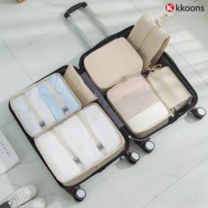 다용도 7종 여행용 캐리어 정리 파우치 세트 세면도구 신발 수납 정리백