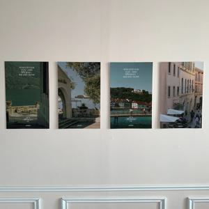 가로 좁은 특수 사이즈 유럽 배경 고급 무광 코팅 포스터